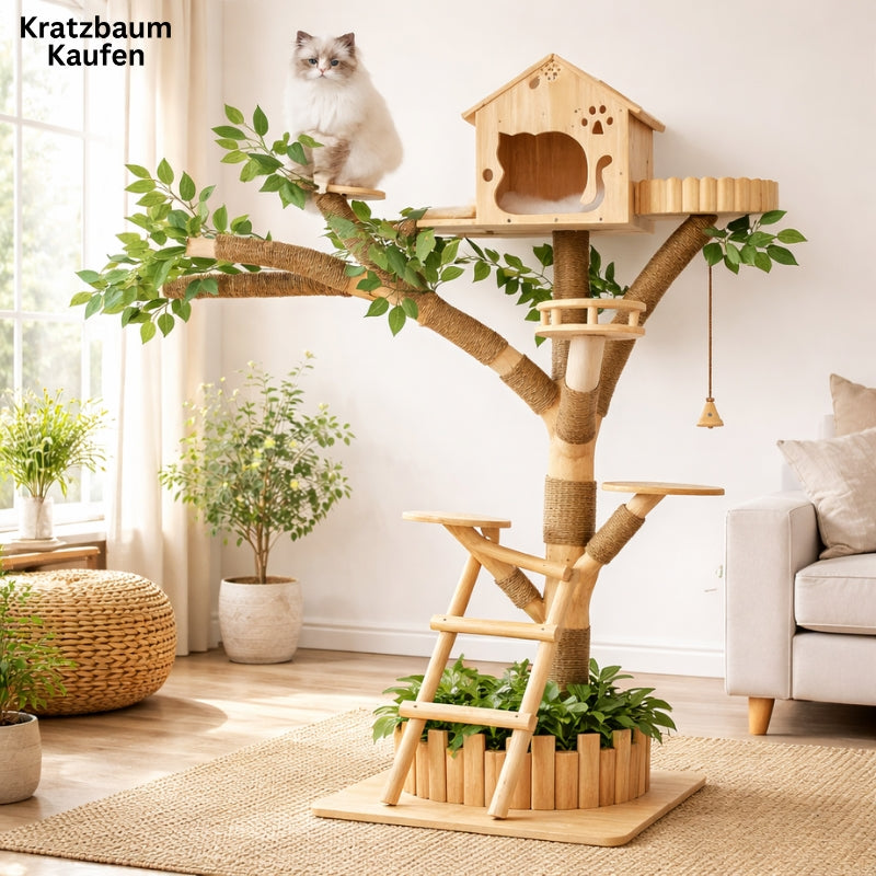 Natürliches Design Katzenbaum