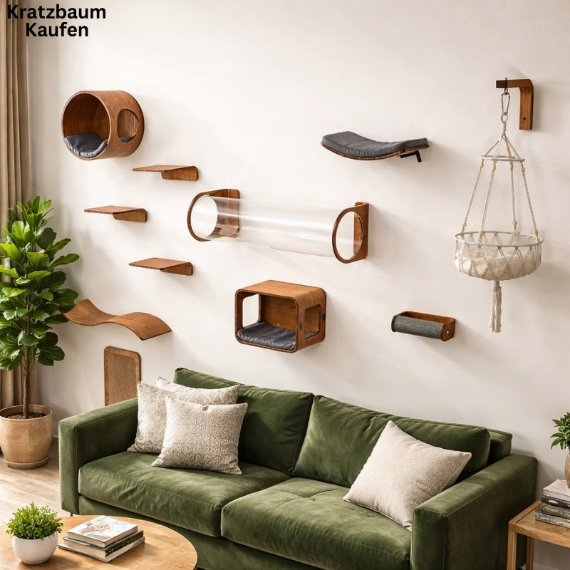 Modernes Wand-Katzenbaum-Design - EleganceMurale