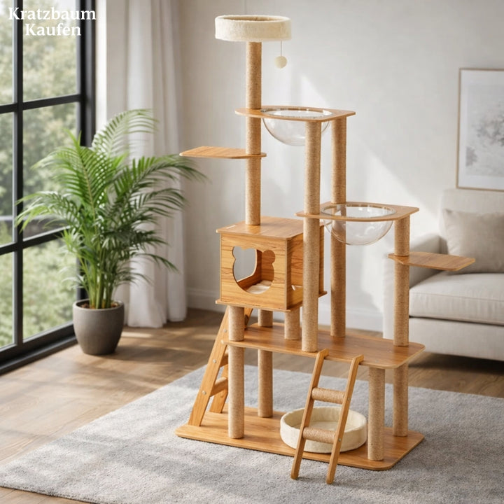 Naturholz und Design Katzenbaum - 